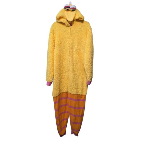 Adult Sesame Street Big Bird Costume LG/XL Halloween Unisex Jumpsuit 1 pc Zip - Picture 1 of 15
